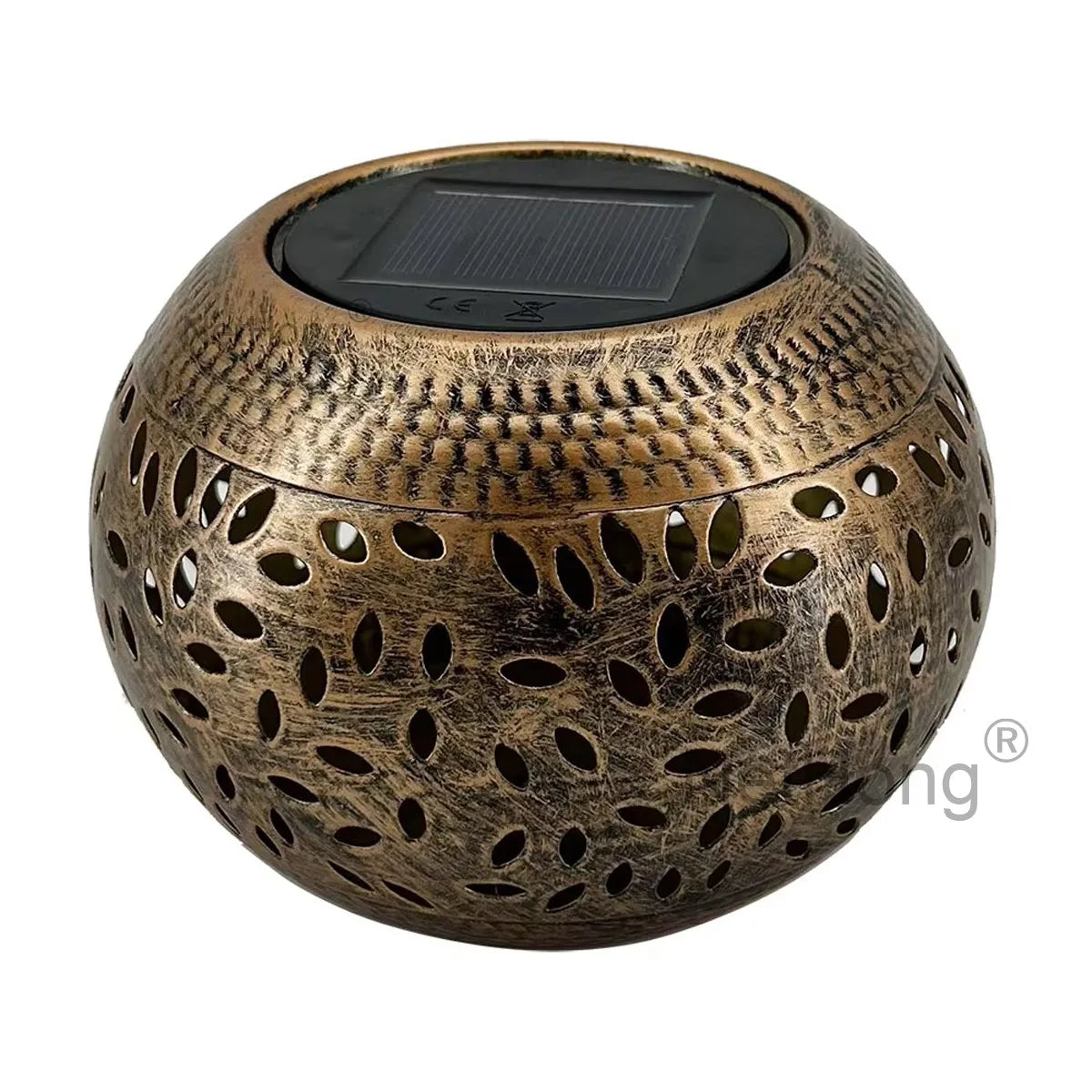 Metal LED Solar ndustrial Style Light Hollowed Out Lawn Garden Lights Decor