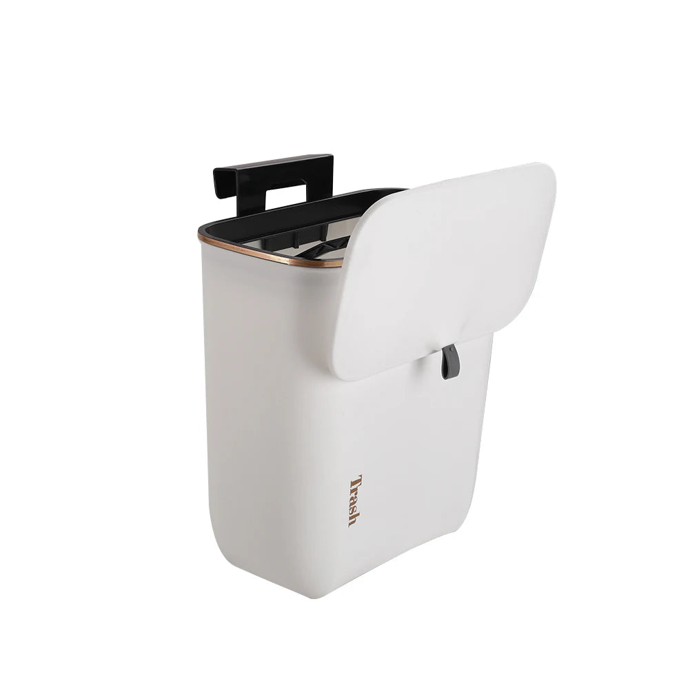 【Lifeideas】Kitchen Bathroom Hanging Waste Bin with Lid Wall Mounted Garbage Can for Cabinet Under Sink Waste Garbage Compost B