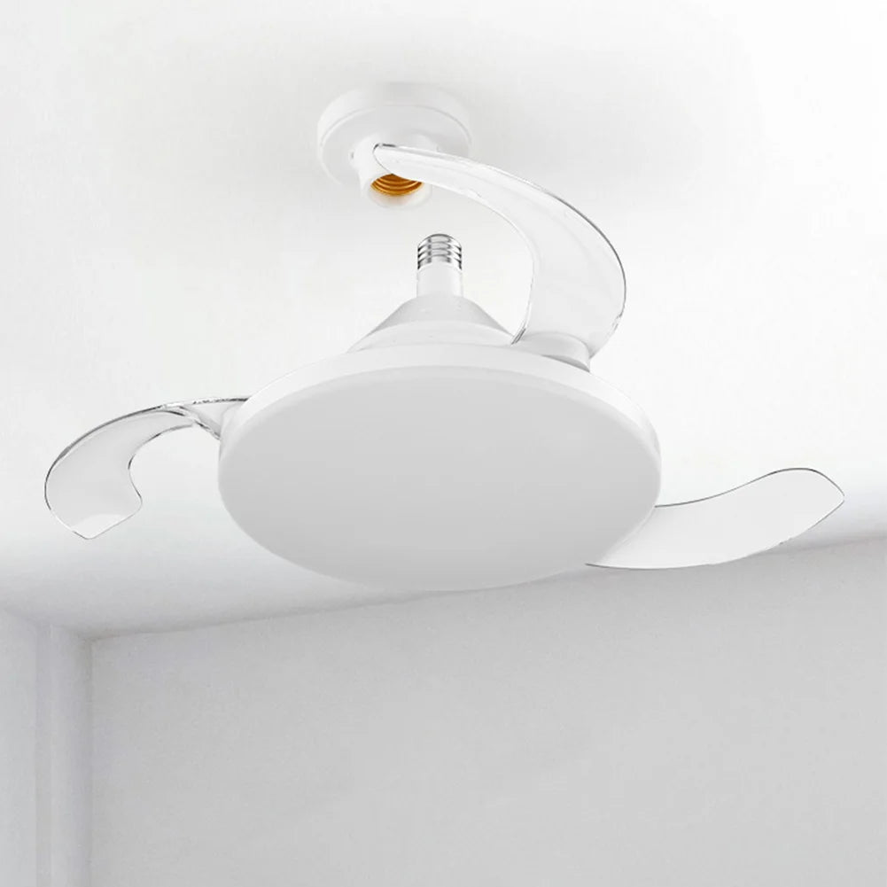 30/60W Lighted Ceiling Fan Ultra-quiet Invisible With Remote Control Retractable Blades Hall Screw Fan Light LED Chandelier Fan