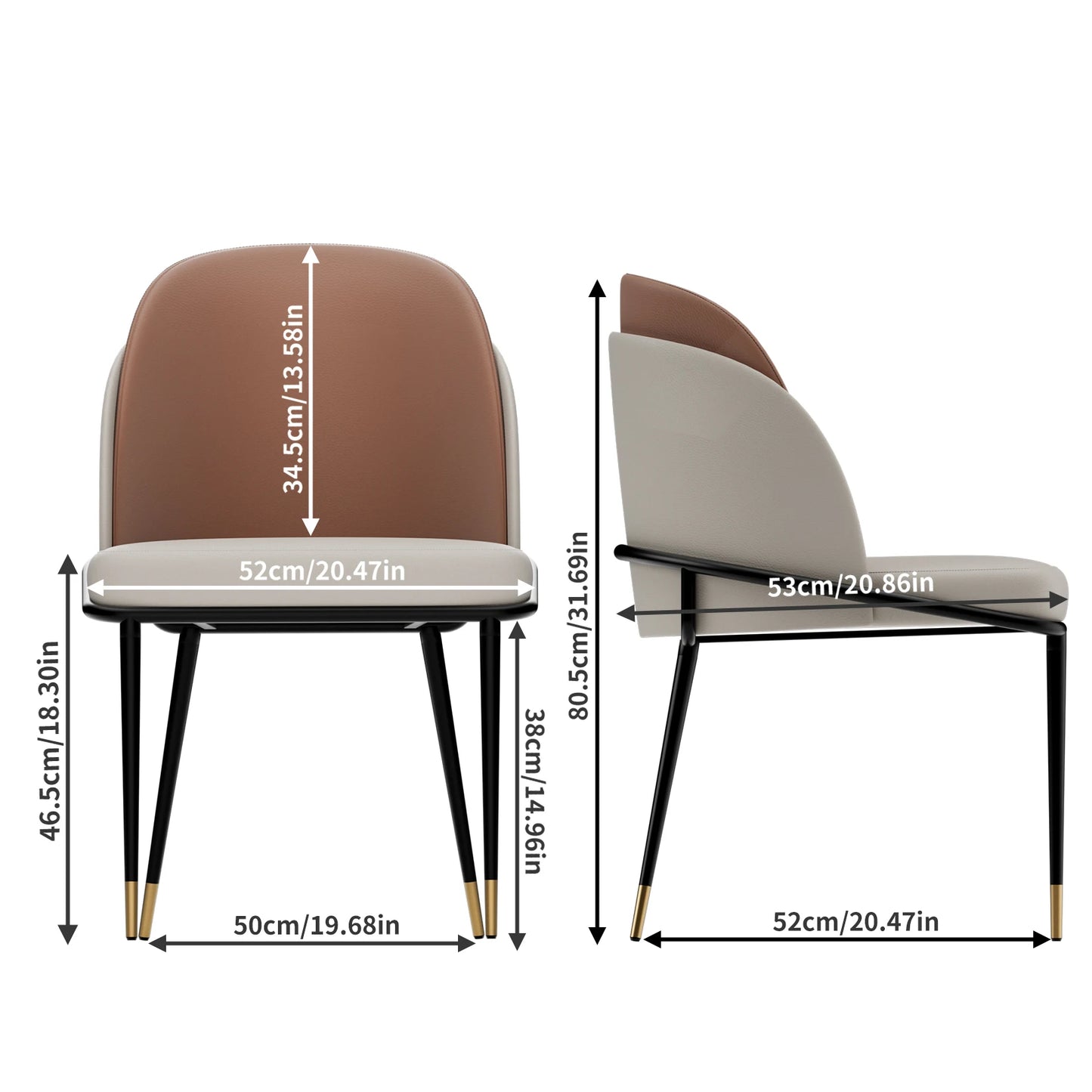 Luxury Dining Chairs 2 Pcs Set