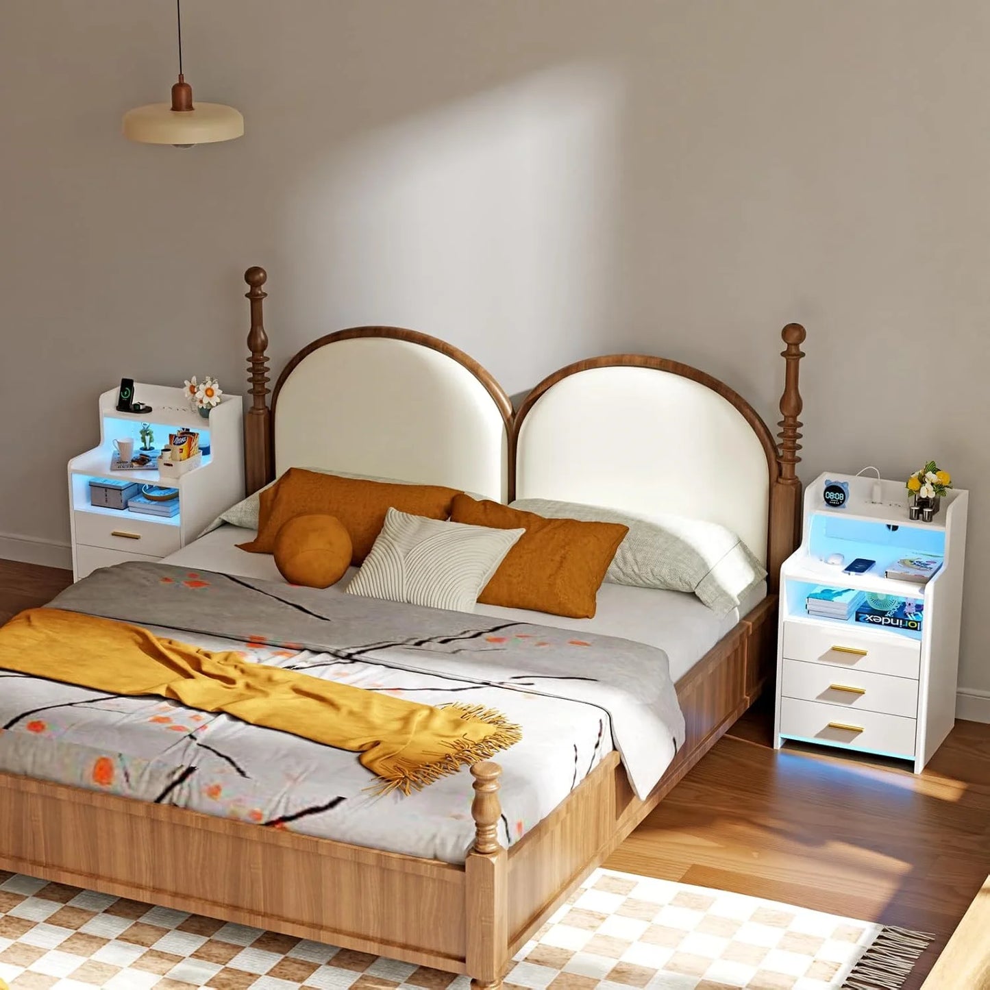 3 Drawers Smart Bedside Table