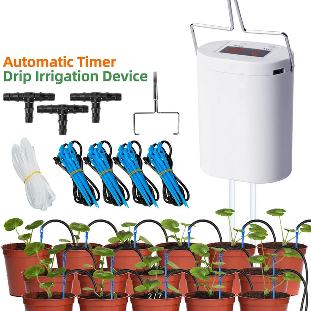 Automatic Watering Pump Controller 2/8/16 Heads Pump Self-Watering Kit Indoor Plant Watering Device Garden Self-Watering Tool