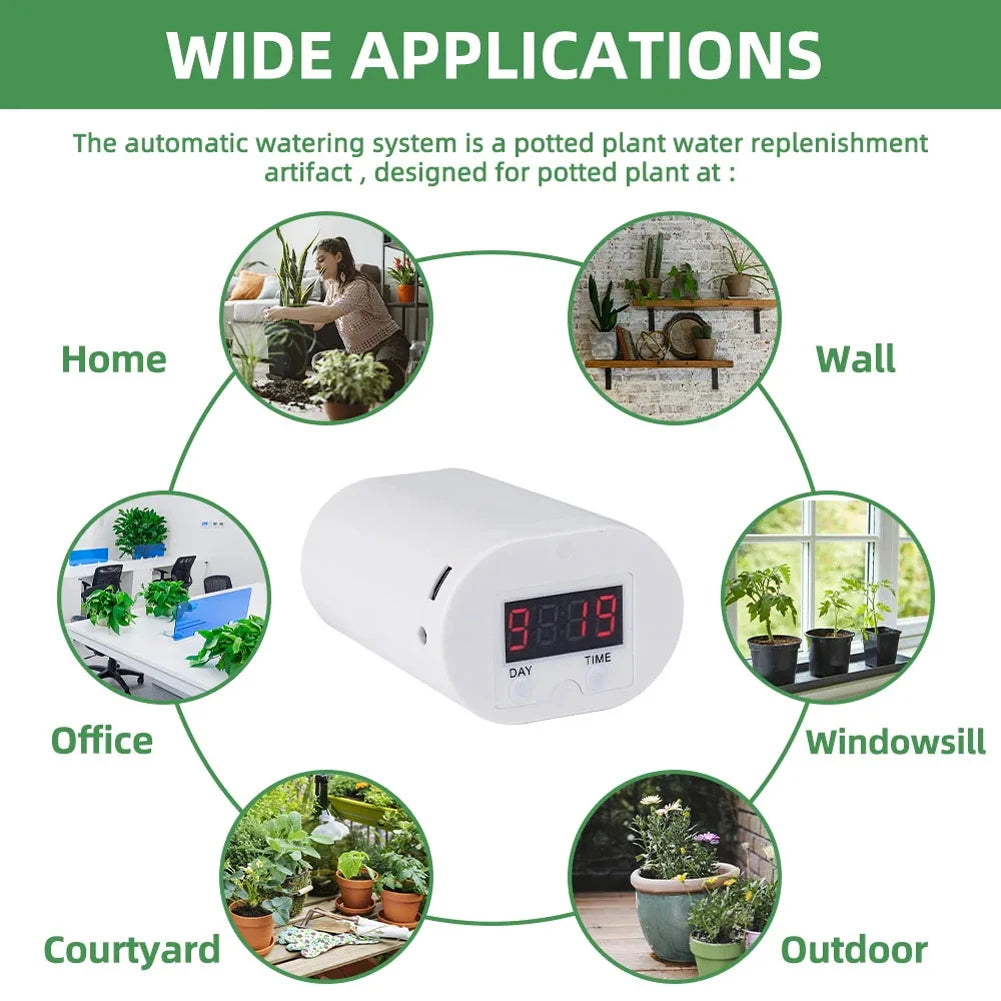 Automatic Watering Pump Controller 2/8/16 Heads Pump Self-Watering Kit Indoor Plant Watering Device Garden Self-Watering Tool