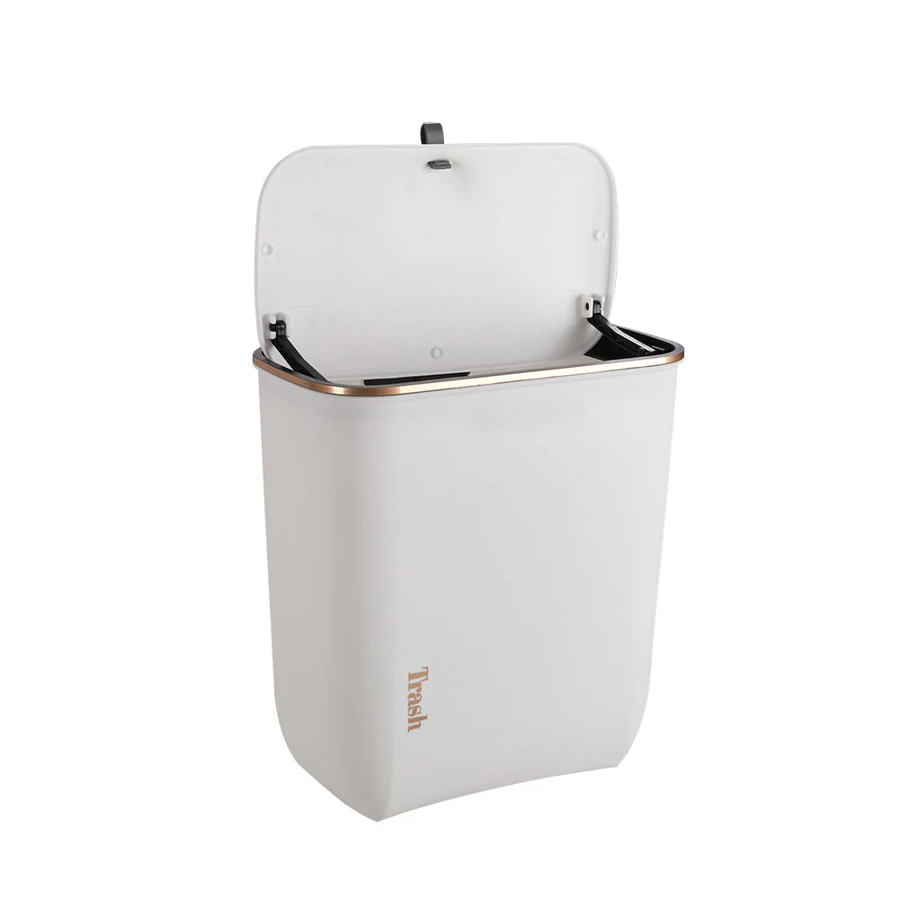 【Lifeideas】Kitchen Bathroom Hanging Waste Bin with Lid Wall Mounted Garbage Can for Cabinet Under Sink Waste Garbage Compost B