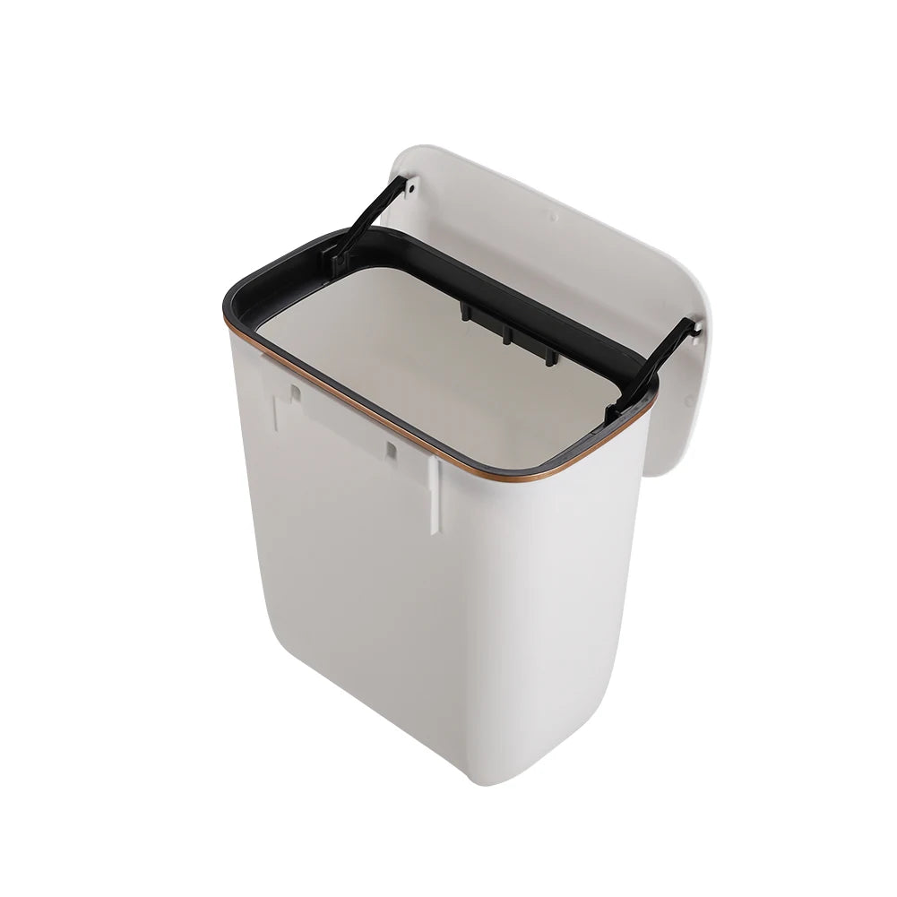 【Lifeideas】Kitchen Bathroom Hanging Waste Bin with Lid Wall Mounted Garbage Can for Cabinet Under Sink Waste Garbage Compost B