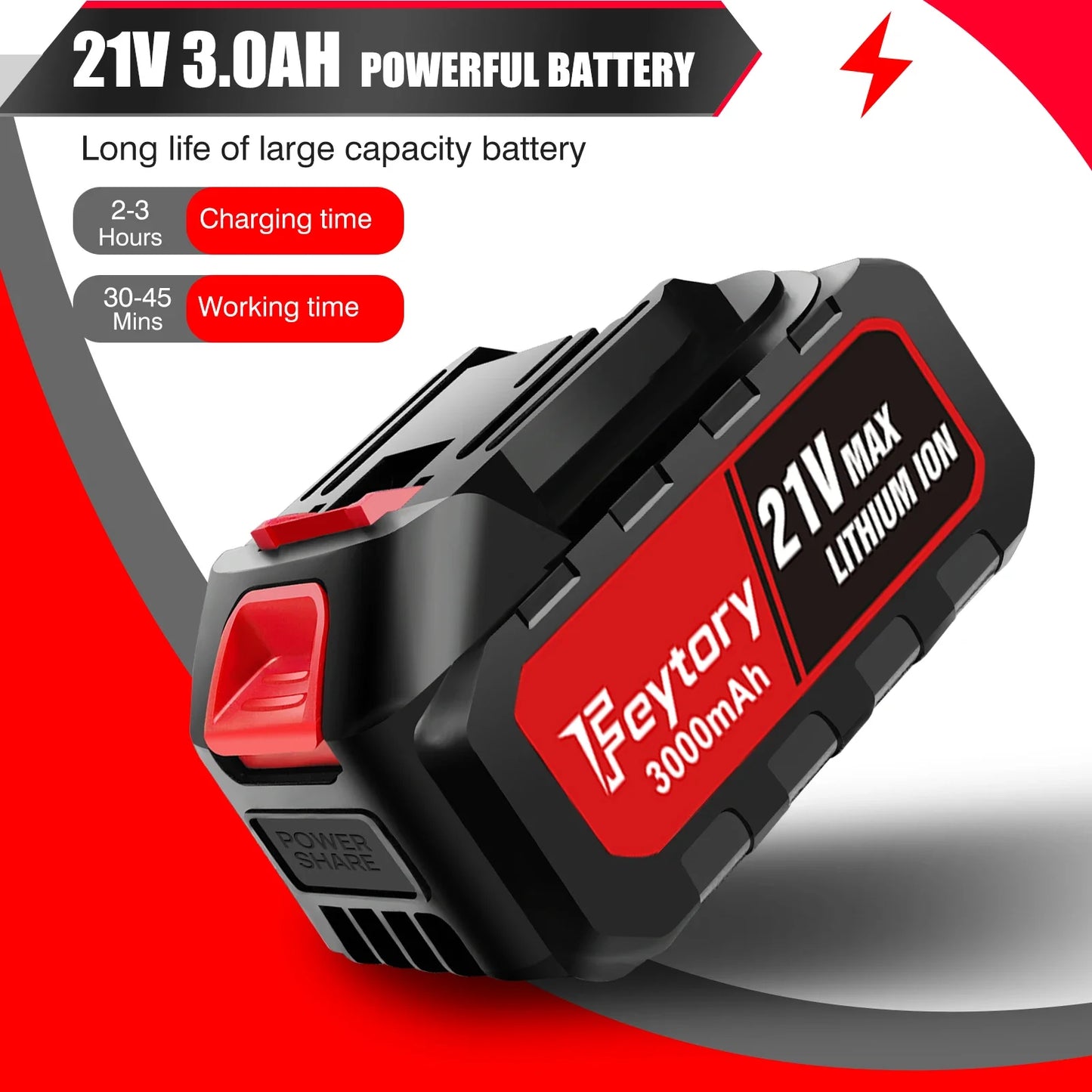 21V Cordless Power Washer Gun, Portable Pressure Cleaner with 2 Batteries & 5M Hose, 25CM Jet Wash for Car, Bike, Yard, Home