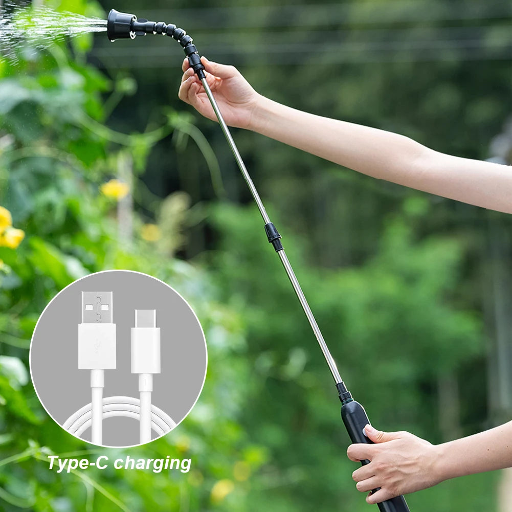 USB Rechargeable Electric Garden Sprayer Electric Sprayer with 2/4 Mist Nozzles Powerful Electric Sprayer for Gardening Cleaning