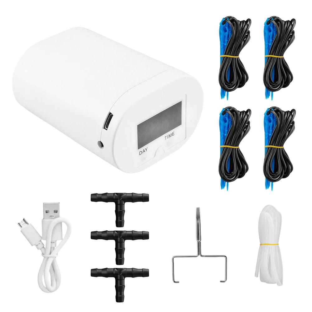 Automatic Watering Pump Controller 2/8/16 Heads Pump Self-Watering Kit Indoor Plant Watering Device Garden Self-Watering Tool