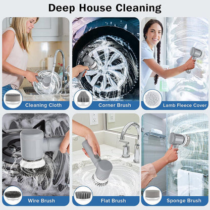 8 in 1  Rechargeable Cleaning Brush
