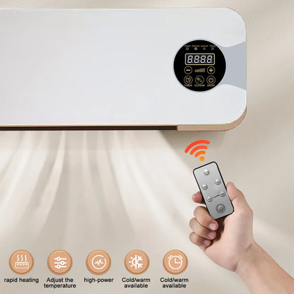 New Fan Heater Wall Mounted Electric Heater Heater Warm Air Cold Air Dual Mode with Remote Control Heater Air Conditioner