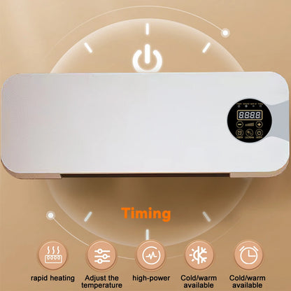 New Fan Heater Wall Mounted Electric Heater Heater Warm Air Cold Air Dual Mode with Remote Control Heater Air Conditioner