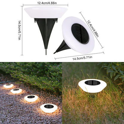 Solar Powered Outdoor Lawn Light 14LED Beads Waterproof Ground Plug Lamp for Garden Pathway Patio Camping Xmas Decor Lighting