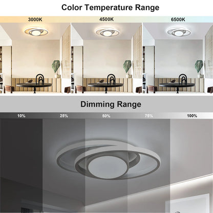 Dimmable LED Ceiling Light,64W Heart Ceiling Lamp 3000K/4500K/6500K,Chandelier White with Remote Control for Bedroom