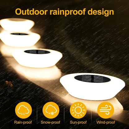 Solar Powered Outdoor Lawn Light 14LED Beads Waterproof Ground Plug Lamp for Garden Pathway Patio Camping Xmas Decor Lighting