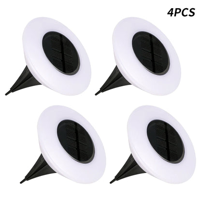 Solar Powered Outdoor Lawn Light 14LED Beads Waterproof Ground Plug Lamp for Garden Pathway Patio Camping Xmas Decor Lighting