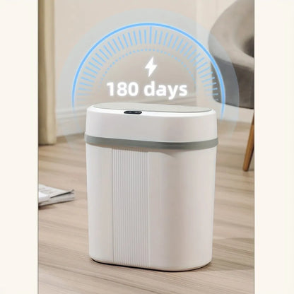 12L Smart Induction Trash Can Narrow Slit Trash Bin Automatic Intelligent Sensor Touch Dustbin for Kitchen Bathroom Bedroom