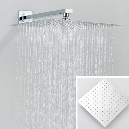 Quyanre Wall Mount Bathroom Rain Waterfall Shower Faucets Set Concealed Chrome Shower System Bathtub Shower Mixer Faucet Tap