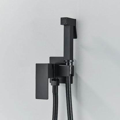 Matte Black Bidet Shower Faucet Solid Brass Bidet Faucet Muslim Ducha Higienica Hot Cold Water Mixer Tap Toilet Faucets