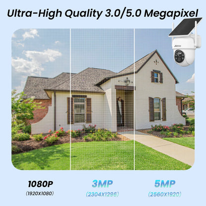 ANRAN Solar Camera 1/2pcs 3/5MP Outdoor 2.4G Wifi Security Camera Battery Cameras Home Surveillance Protection PIR Human Detect