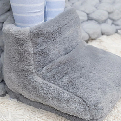 Electric Heater Foot Warmer USB Charging Fleece Soft Warm Foot Cover Washable Winter Feet Heating Pads For Home Bedroom Sleeping