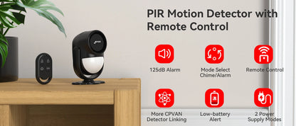 CPVAN Wireless 433Mhz Infrared detector Motion Sensor Alarm with Remote Control Home Security burglar Motion Detector 125dB