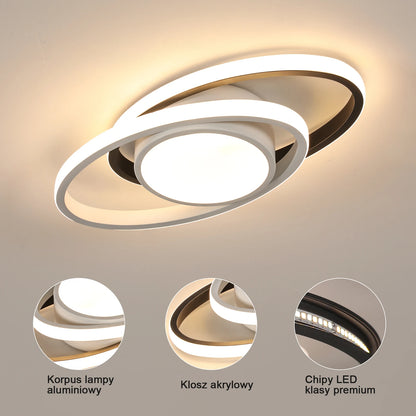 Dimmable LED Ceiling Light,64W Heart Ceiling Lamp 3000K/4500K/6500K,Chandelier White with Remote Control for Bedroom
