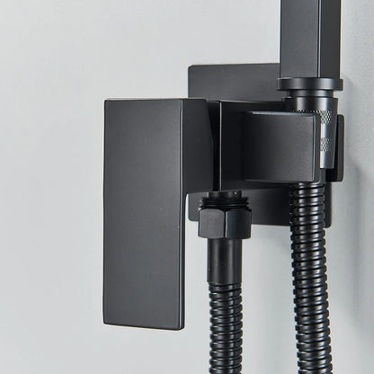 Matte Black Bidet Shower Faucet Solid Brass Bidet Faucet Muslim Ducha Higienica Hot Cold Water Mixer Tap Toilet Faucets