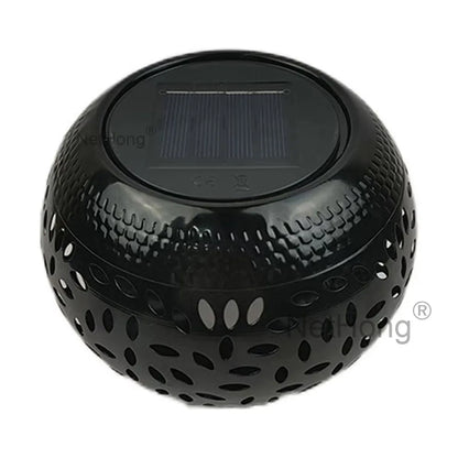 Metal LED Solar ndustrial Style Light Hollowed Out Lawn Garden Lights Decor