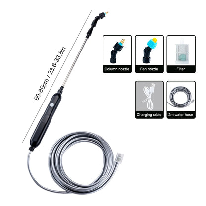 USB Rechargeable Electric Garden Sprayer Electric Sprayer with 2/4 Mist Nozzles Powerful Electric Sprayer for Gardening Cleaning