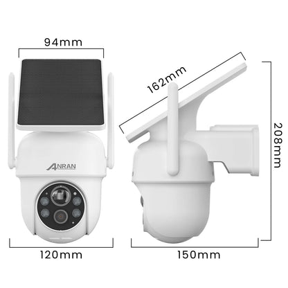 ANRAN Solar Camera 1/2pcs 3/5MP Outdoor 2.4G Wifi Security Camera Battery Cameras Home Surveillance Protection PIR Human Detect