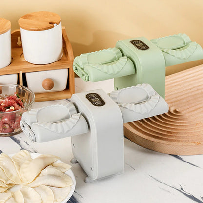 Dumpling Press Automatic Mould Dumpling Maker Wrap Two At A Time Simple Fast Operation for Pressing Dumpling Skin Wrapper Mould