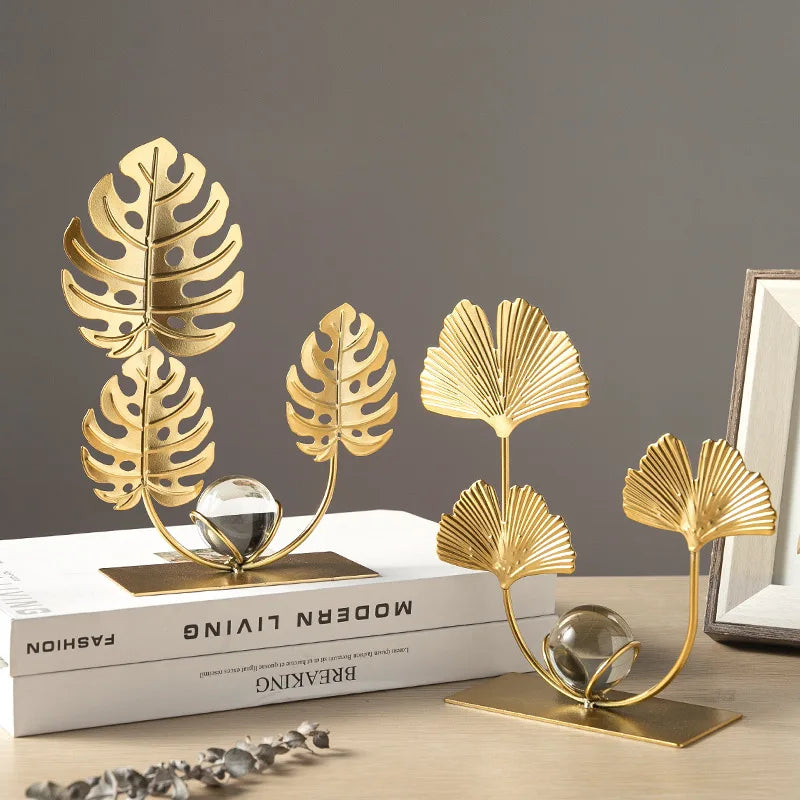 Gold Ginkgo Leaf Luxury Ornament