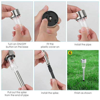 10pcs solar LED lights,solar outdoor LED stick lights,landscape lights,for courtyards,lawns,paths,driveways,garden decoration