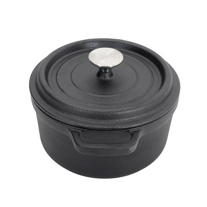 kitchen Cast Iron Casserole Dish Pot Pan Basting Lid Stew Stock Pot Baking Loaf