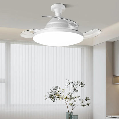 30/60W Lighted Ceiling Fan Ultra-quiet Invisible With Remote Control Retractable Blades Hall Screw Fan Light LED Chandelier Fan