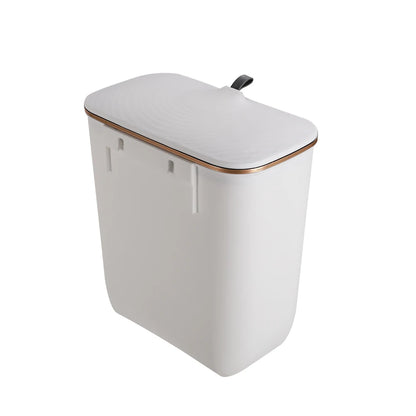 【Lifeideas】Kitchen Bathroom Hanging Waste Bin with Lid Wall Mounted Garbage Can for Cabinet Under Sink Waste Garbage Compost B