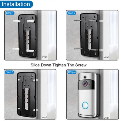 WIFI Video Doorbell HD Smart Home Wireless WIFI Doorbell Camera Security Video Intercom IR Night Vision AC Battery Operated Hous