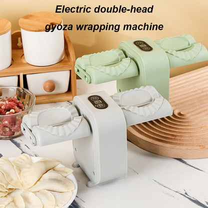 Dumpling Press Automatic Mould Dumpling Maker Wrap Two At A Time Simple Fast Operation for Pressing Dumpling Skin Wrapper Mould