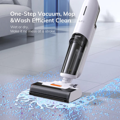 Ilife W90 Cordless Wireless Wet Dry Smart Mop Washing, 5500Pa Suction, 1 Min Self Cleaning, Large Dual Water Tank