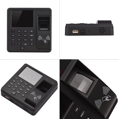 Access Control Time Attendance Machine Fingerprint/Password/ID Card Recognition Time Clock with 2.4 Inch Display Screen Employee