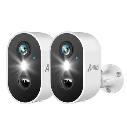 ANRAN 2K Rechargeable Battery Camera 2.4G WiFi Camera Wireless Home Surveillance Security Cameras PIR ,IP65 ,work with ANRAN app