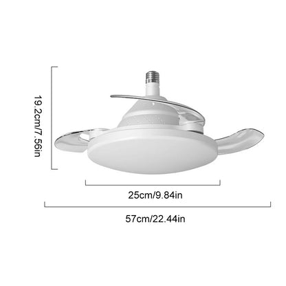 30/60W Lighted Ceiling Fan Ultra-quiet Invisible With Remote Control Retractable Blades Hall Screw Fan Light LED Chandelier Fan