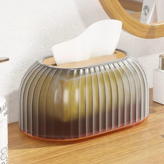 Fashion Luxury Water Corrugated Spring Lifting Tissue Box Multifunctional Desktop Wall Hanging Dual-purpose Paper Box Home Decor