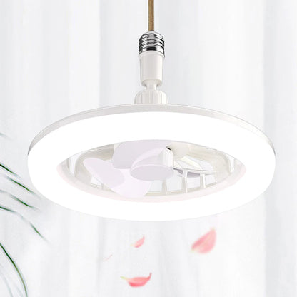 2 In 1 Silent Ceiling Fan Light with Remote Control 3 Speeds Fan Light Dimming Three Color Light for Home Living Room Bedroom