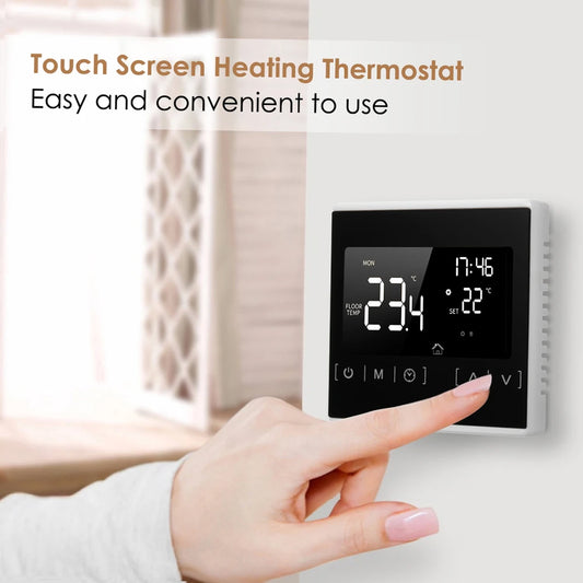 Smart LCD Touchscreen Thermostat for Home Programmable Electric Floor Heating System Thermoregulator AC 85-250V Temperature Cont
