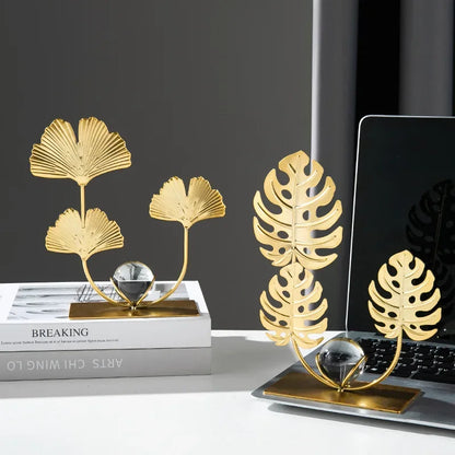 Gold Ginkgo Leaf Luxury Ornament