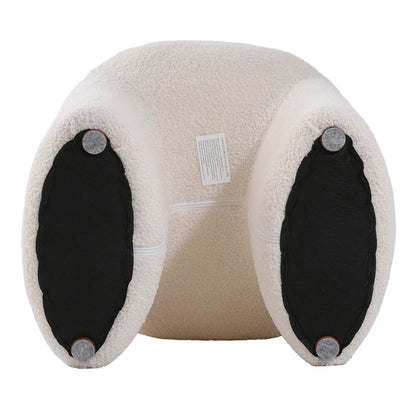 Modern Teddy Bear Fur Footstool