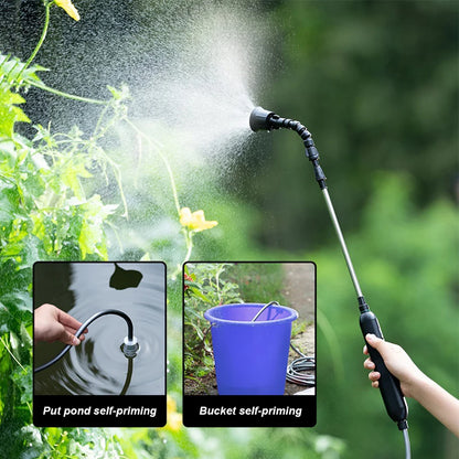 USB Rechargeable Electric Garden Sprayer Electric Sprayer with 2/4 Mist Nozzles Powerful Electric Sprayer for Gardening Cleaning