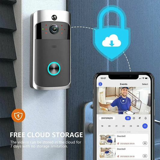WIFI Video Doorbell HD Smart Home Wireless WIFI Doorbell Camera Security Video Intercom IR Night Vision AC Battery Operated Hous