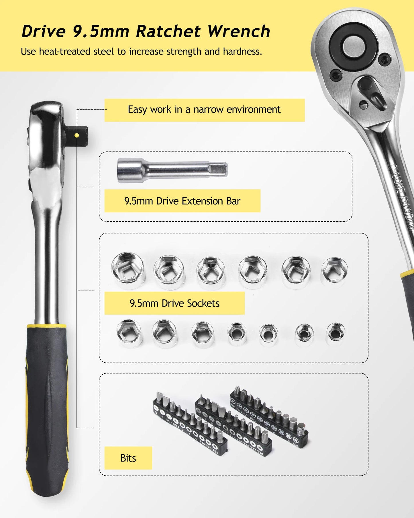140PCS Home Tool Kit with Storage Case, Portable DIY Hand Tool Set for Home Repair, Beginner and Household College Student Use